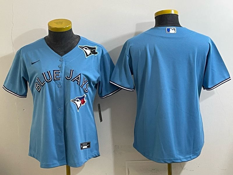 Women 2025 Toronto Blue Jays Blank Light blue Game Nike MLB Jersey style 004->youth mlb jersey->Youth Jersey